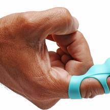 Вибронасадка на палец XR Brands Frisky Ripples, бирюзовая