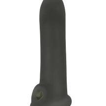 Насадка-удлинитель пениса Lola Games Super Hero Titan с подхватом мошонки, чёрная