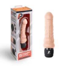 Вибратор PowerCocks 6" реалистичный 17.5 см, телесный