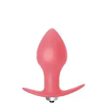 Анальная вибропробка Lola Toys First Time Bulb Anal Plug, розовая