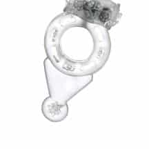 Виброкольцо с клиторальным стимулятором Toyfa, бесцветное