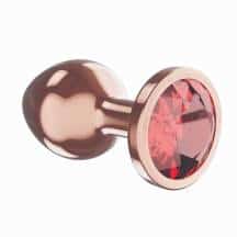Анальная пробка Lola Games Shine Small, розовое золото с красным кристаллом Анальная пробка Lola Games Shine Small, розовое золото с красным кристаллом