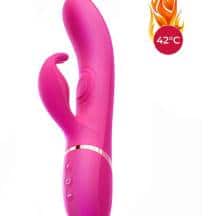 Вибратор-кролик с осцилляцией и нагревом Erocome Canesvenatici, темно-розовый. Нет в наличии Вибратор-кролик с осцилляцией и нагревом Erocome Canesvenatici, темно-розовый