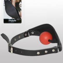 Кожаный кляп Sitabella Chrome Collection, черный. Нет в наличии Кожаный кляп Sitabella Chrome Collection, черный