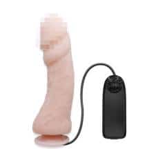 Вибратор с большой головкой Baile 24 см, телесный