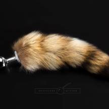 Большая анальная пробка Пикантные Штучки с пушистым хвостом, 9 см