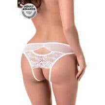 Трусики с доступом Erolanta Dora, белые, 42-44. Нет в наличии Трусики с доступом Erolanta Dora, белые, 42-44
