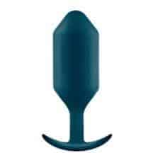 Анальная пробка для ношения b-Vibe Snug Plug 6 с переменным центром тяжести, синяя