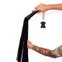 Плеть Scandal из натуральной кожи большая, черная