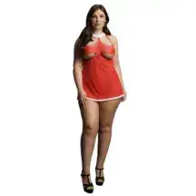 Эротичесий комплект Le Desir Merry Babydoll, красный, Plus size