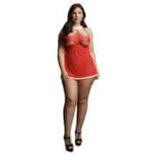 Эротичесий комплект Le Desir Merry Babydoll, красный, Plus size