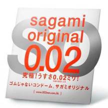 Полиуретановый презерватив Sagami Original 0.02, 1 шт
