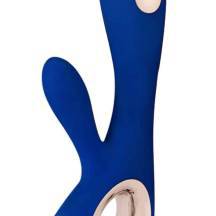 Вибратор-кролик c имитацией фингеринга Lelo Soraya Wave, синий Вибратор-кролик c имитацией фингеринга Lelo Soraya Wave, синий