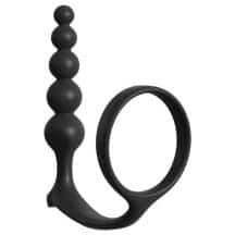 Эрекционное кольцо с анальной пробкой Pipedream Ass-gasm Cockring Anal Beads, черный Эрекционное кольцо с анальной пробкой Pipedream Ass-gasm Cockring Anal Beads, черный