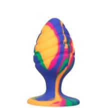 Анальная пробка CalExotics Cheeky Tie-Dye Swirl L, разноцветная