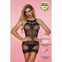 Комплект платье-сетка и стринги Candy Girl Arabella черные, OS. Нет в наличии Комплект платье-сетка и стринги Candy Girl Arabella черные, OS