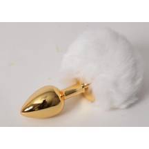 Пробка c белым хвостом задорный кролик Luxurious Tail, золотая. Нет в наличии Пробка c белым хвостом задорный кролик Luxurious Tail, золотая
