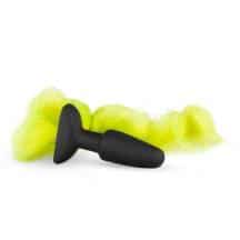 Силиконовая анальная пробка EDC EasyToys Butt Plug With Tail, чёрная с жёлтым хвостом. Нет в наличии Силиконовая анальная пробка EDC EasyToys Butt Plug With Tail, чёрная с жёлтым хвостом