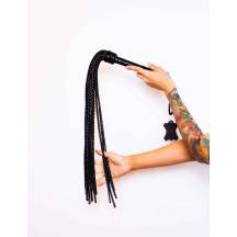 Плеть Scandal из натуральной кожи черная, 75 см 