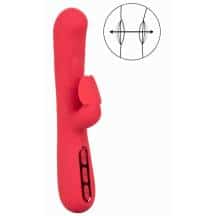 Вибратор-кролик с двухсторонней осцилляцией CalExotics Throb Flutter, красный