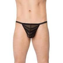 Стринги мужские с полосками SoftLine Collection, чёрный, OS