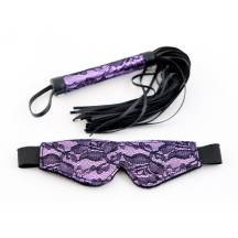 Кружевной Набор Marcus пурпурный: Маска и Флоггер