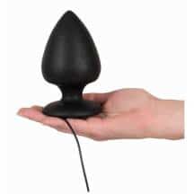 Анальная пробка Black Velvets Vibrating Plug с пультом ДУ 