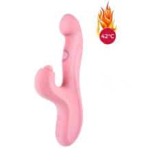 Вибратор-кролик Erocome Aries с осцилляцией и нагревом, розовый