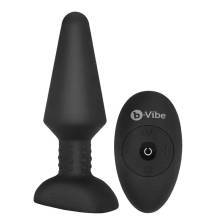Анальная римминг-пробка b-Vibe Rimming XL с пультом ДУ, черная Анальная римминг-пробка b-Vibe Rimming XL с пультом ДУ, черная