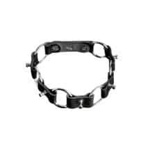 Ошейник Sitabella с шипами и кольцами, чёрный 