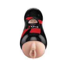 Мастурбатор-вагина в тубе с вибрацией Pipedream PDX Elite Pussy Stroker, телесный 