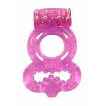 Виброкольцо с подхватом мошонки Lola Games Rings! Treadle, розовое