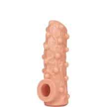 Насадка на член Kokos Nude Sleeve 003 L с подхватом мошонки и открытой головкой, телесная Насадка на член Kokos Nude Sleeve 003 L с подхватом мошонки и открытой головкой, телесная