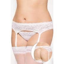 Трусы и пояс для чулок белые-XL. Нет в наличии Трусы и пояс для чулок белые-XL