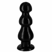 Анальная пробка-ёлочка XR Brands Master Series Three Bumps For Your Rump, черная