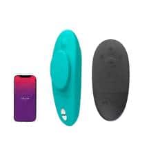 Клиторальный вибратор в трусики We-Vibe Moxie+ с пультом ДУ, бирюзовый Клиторальный вибратор в трусики We-Vibe Moxie+ с пультом ДУ, бирюзовый