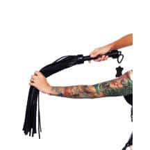 Флоггер Scandal из натуральной кожи большой, черный