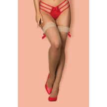 Чулки Obsessive S 808 stockings, Красный, L/XL. Нет в наличии Чулки Obsessive S 808 stockings, Красный, L/XL