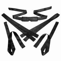 Набор для фиксации из лент XR Brands Bordeaux Bondage Set 5 предметов, черный. Нет в наличии Набор для фиксации из лент XR Brands Bordeaux Bondage Set 5 предметов, черный
