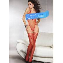 Боди с Чулками Livia Corsetti Hessa red, красное S/L
