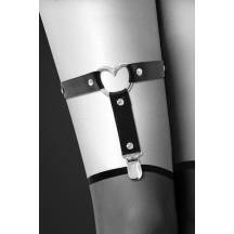 Гартер Bijoux Pour Toi с металлическим сердцем, чёрный Гартер Bijoux Pour Toi с металлическим сердцем, чёрный