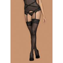 Чулки Obsessive Bondea stockings, Чёрный, S/M. Нет в наличии Чулки Obsessive Bondea stockings, Чёрный, S/M