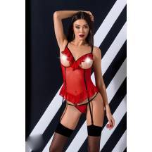 Корсеты Passion Lingerie Cherry corset, Красный, L/XL