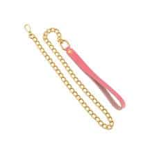 Поводок Pecado BDSM, розовый, золотистый