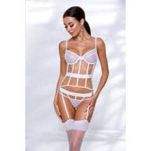 Корсеты Passion Lingerie Kyouka corset White, Белый, L/XL