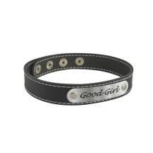 Чокер Sitabella с белой строчкой и надписью Good Girl, черный