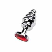 Анальная пробка Metal by Toyfa с рубиновым кристаллом, серебристый. Нет в наличии Анальная пробка Metal by Toyfa с рубиновым кристаллом, серебристый