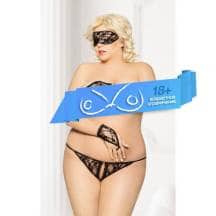 Кружевной Набор Soft Line: Трусики, Маска и Перчатки черные, XXL. Нет в наличии Кружевной Набор Soft Line: Трусики, Маска и Перчатки черные, XXL