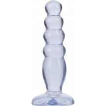 Анальная ёлочка Doc Johnson Crystal Jellies Delight, голубая