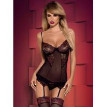 Корсет и Стринги Obsessive Musca Сorset, размер L/XL, цвет черный
